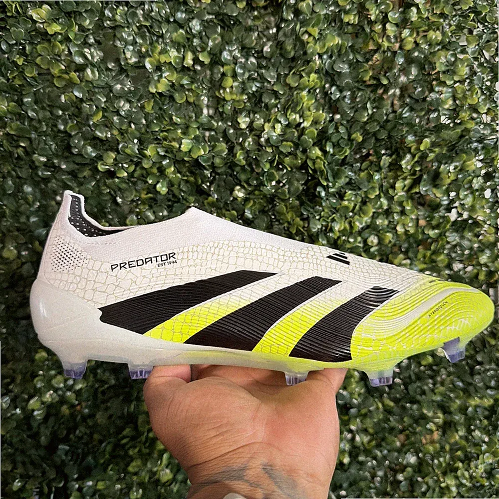Adidas Predator Elite LL FG White GreenMen's Soccer Cleats Size 11.5 JI1075