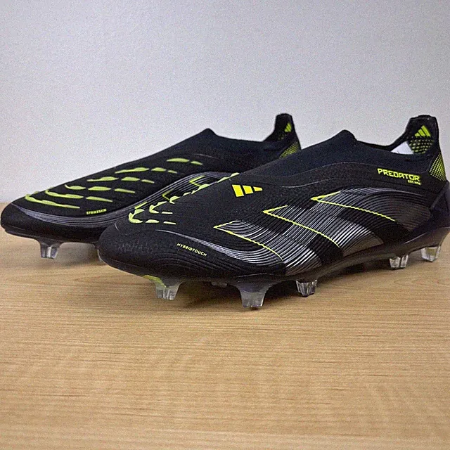 Adidas Predator Elite LL Laceless FG Soccer Cleats Women's Sz 7.5 Black Volt NEW