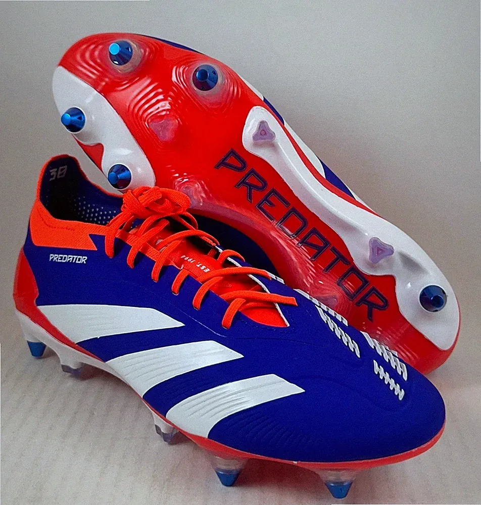 Adidas Predator Elite Men's Size 5 Soft Ground Soccer Cleats Blue White IF6323