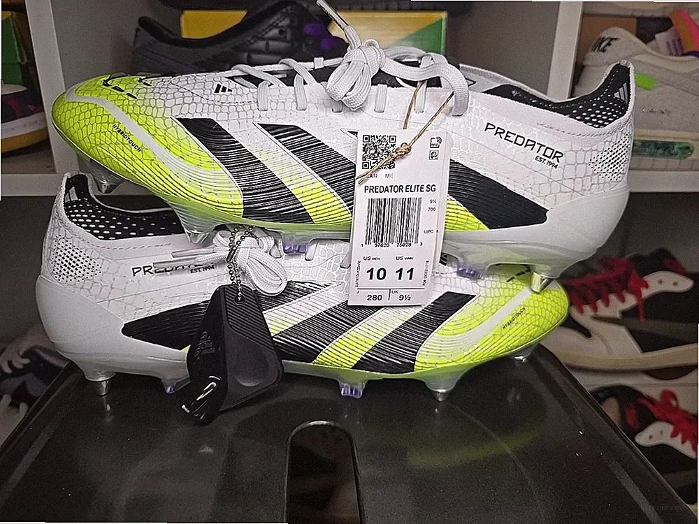 Adidas Predator Elite SG JI1067 White Green Soccer Cleats Men’s Size 10 US