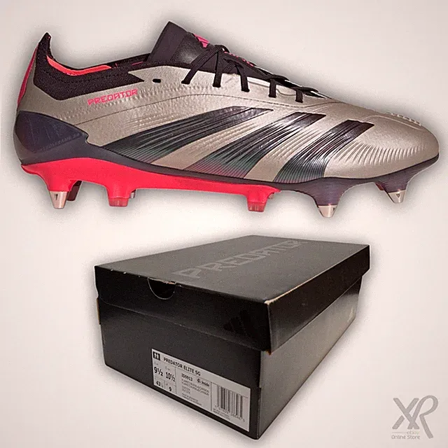 Adidas Predator Elite SG Platinum Soft Ground ID0913 Soccer Cleats Men's Sz 9.5