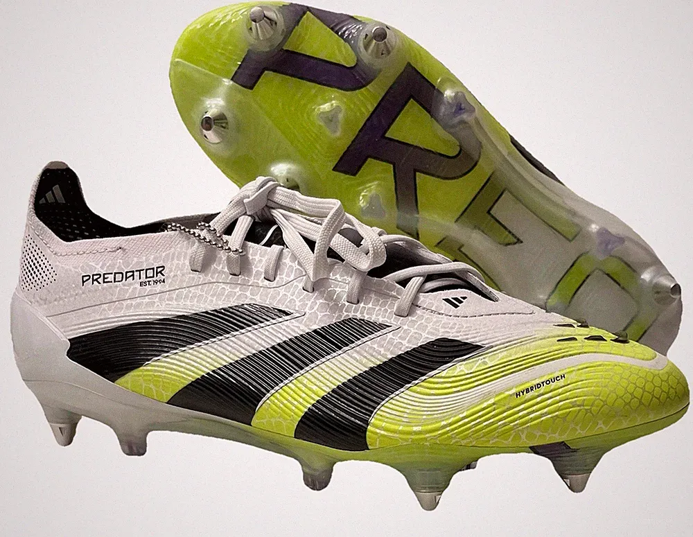 Adidas Predator Elite SG Soccer Cleats JI1067 White (Men’s 8.5) No Box