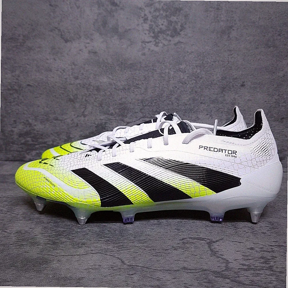 ADIDAS Predator Elite SG Soccer Cleats Mens 10.5 Womens 11.5 White Green JI1067