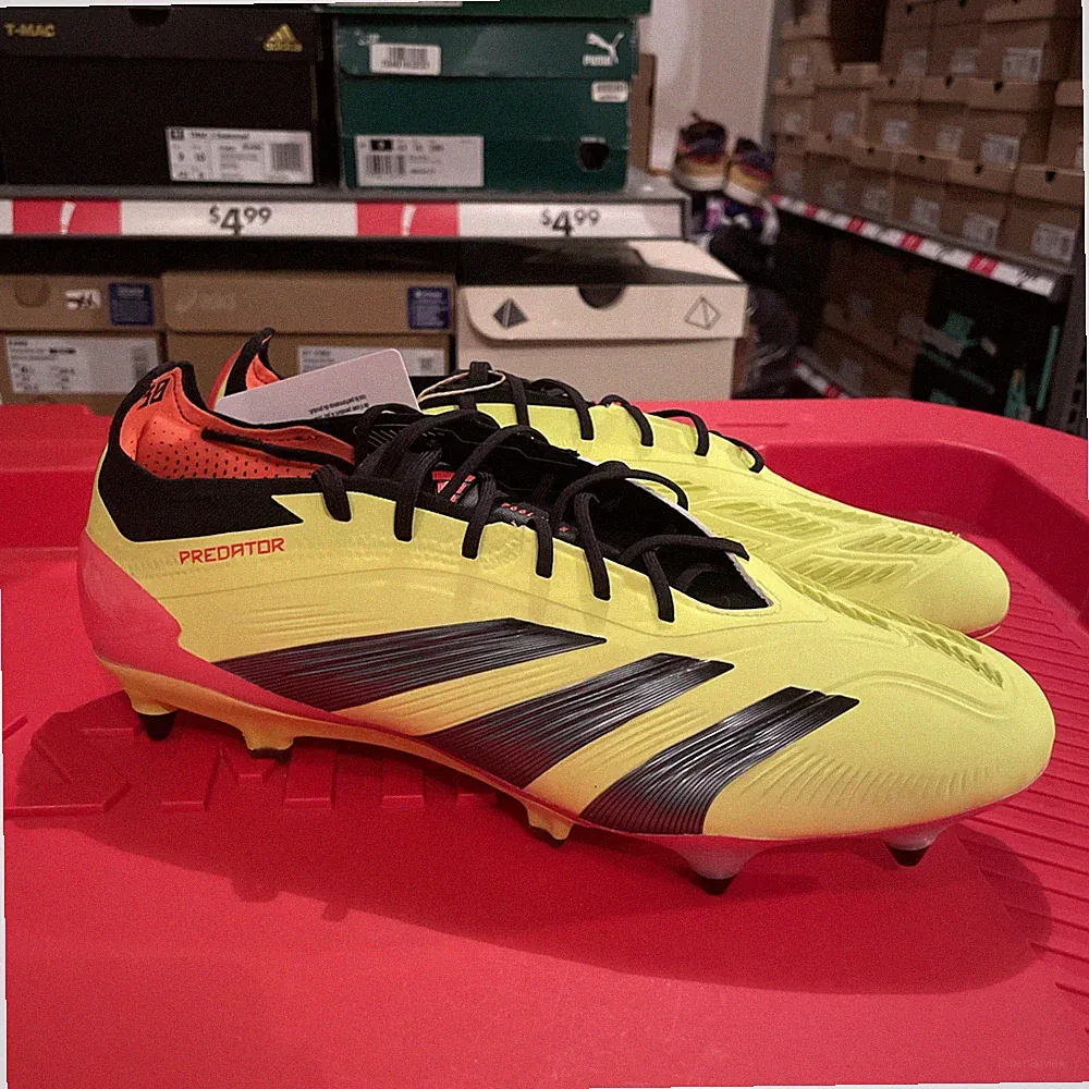 Adidas Predator Elite SG Soccer Cleats Soft Ground Solar Yellow Men's Size 10