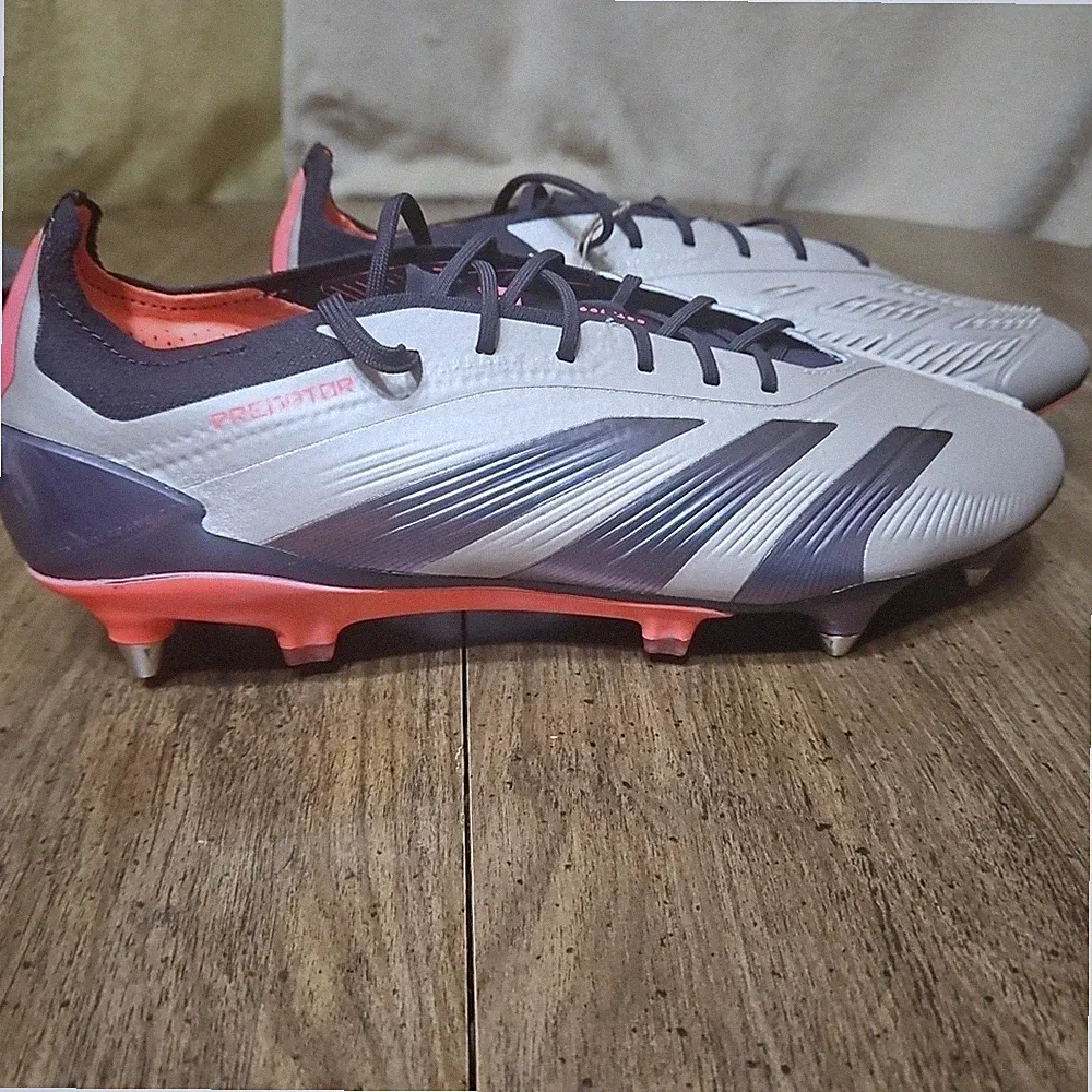 Adidas Predator Elite SG Soft Ground Cleats ID0913 Platinum Metallic Carbon 7.5