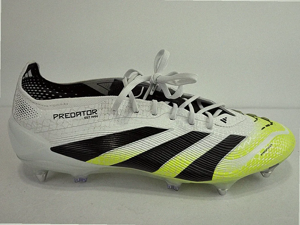 adidas Predator Elite SG White Green Black Soccer Cleats JI1067 Men's 9 NWT $220