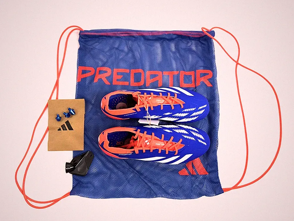 Adidas Predator Elite Soft Ground Soccer Cleats Blue White Men 4 Women 5 IF6323