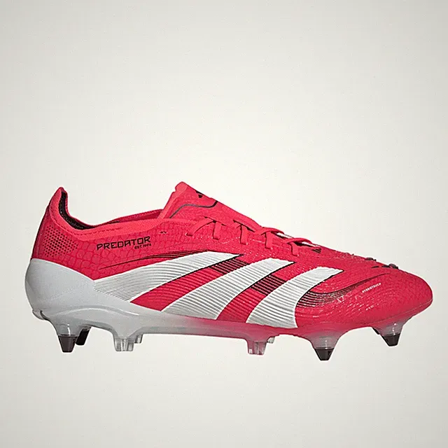 adidas Predator Elite Soft Ground Soccer Cleats Mens Red Sneakers Athletic Shoes