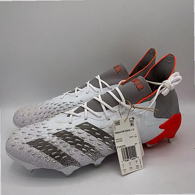 Adidas Predator Freak.1 SG Soccer Cleats Mens Size 11.5 Demonskin White Red