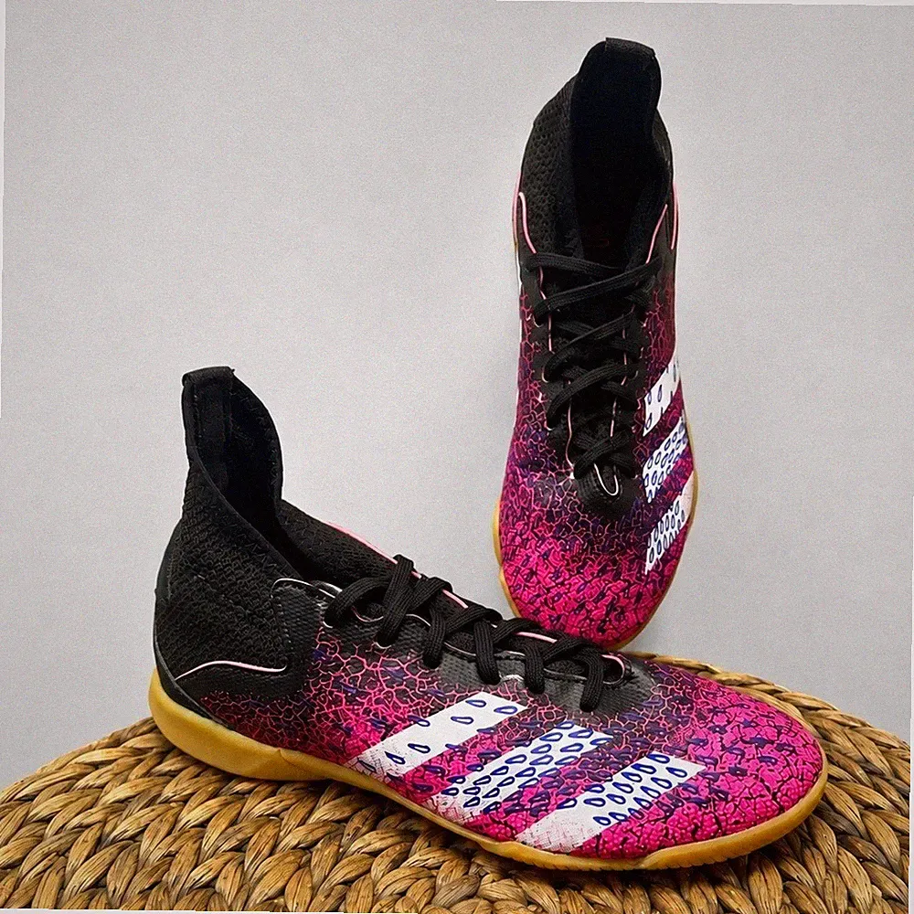 Adidas Predator Freak.3 IN J Youth Size 4 Indoor Soccer Shoes Black Pink FW7534