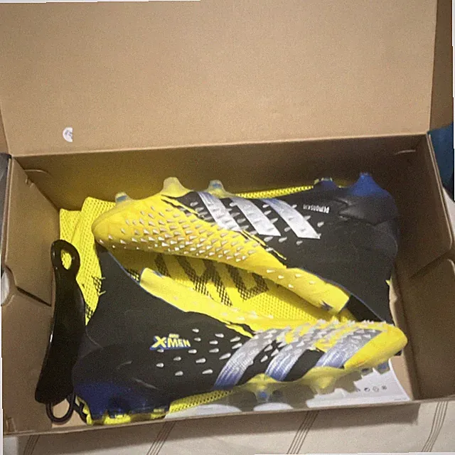 adidas Predator Freak+ FG Wolverine X-Men Soccer Cleats Yellow/Black US 12