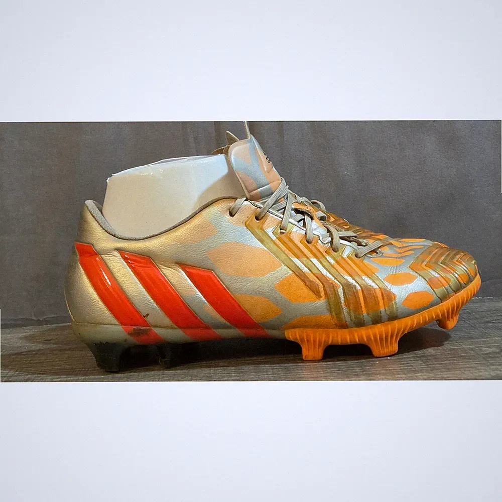 Adidas Predator Instinct FG Soccer Cleats Women's Size 7.5 Orange Gray