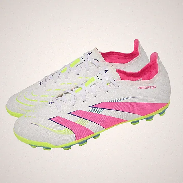 adidas Predator League 2G/3G AG White Lucid Pink Lemon Men Soccer Cleats ID3836
