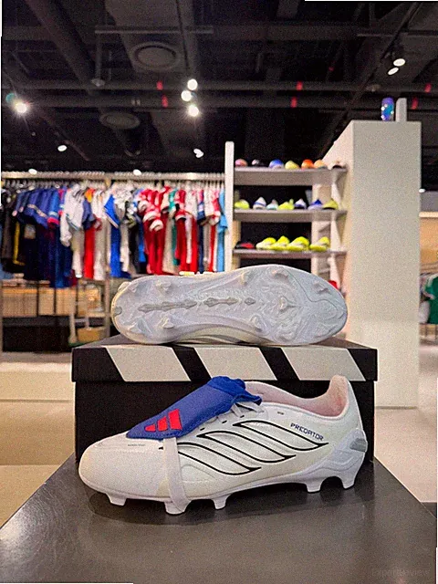 adidas Predator League Bellingham Kids Junior FG Soccer Cleats White Blue JR5889