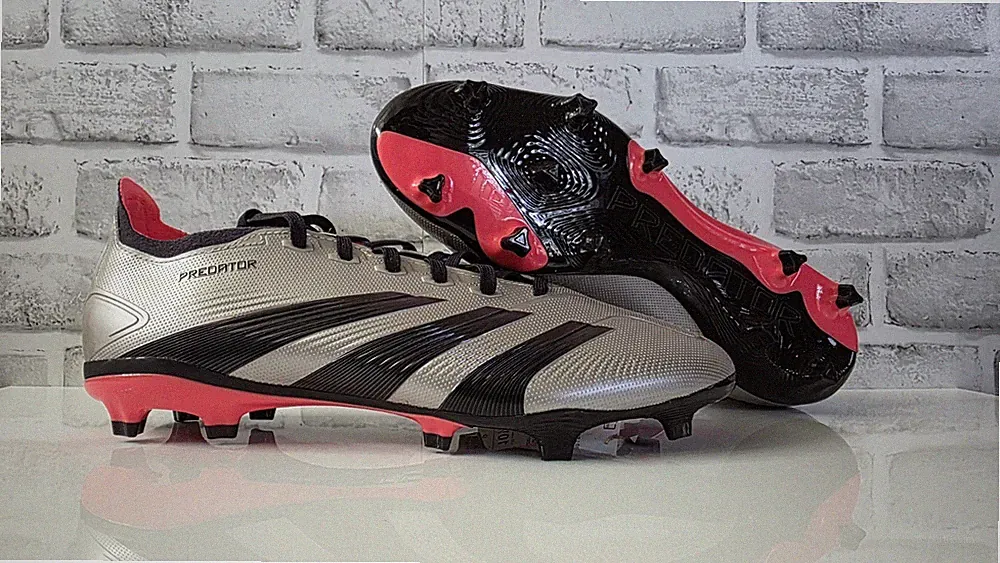 Adidas Predator League FG Men's Size 9.5 Platinum Metallic Soccer Cleats IF6349