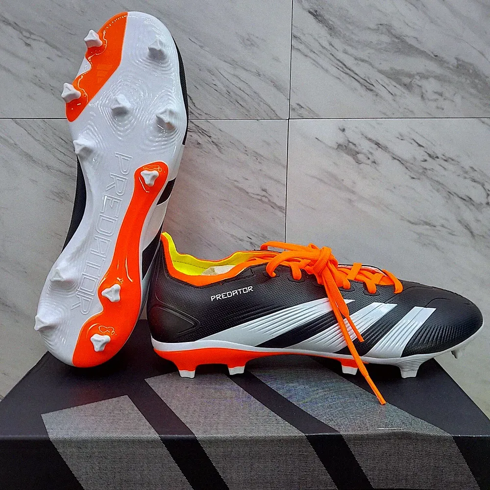 Adidas Predator League FG Soccer Cleats Black IG7762 Men's Size 8