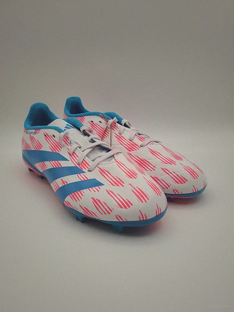 Adidas Predator League FG Youth Size 4.5Y White Pink Soccer Futbol Cleats IF6352
