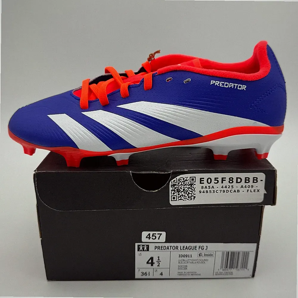 adidas Predator League Firm Ground Junior Soccer Blue ID0911 YOUTH Size 4.5 NEW