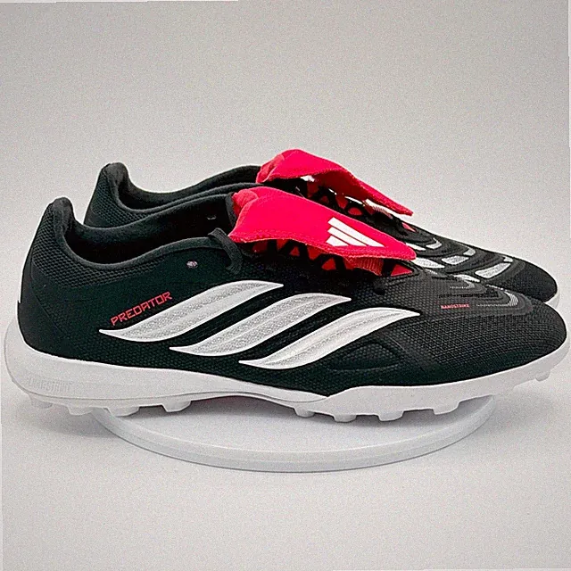 Adidas Predator League Fold Over Tongue Turf Soccer / Size 8 Mens / Black Red