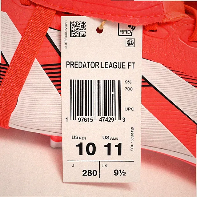 Adidas Predator League FT FG/MG Men's Soccer Cleats Foldover Tongue Red ID1319