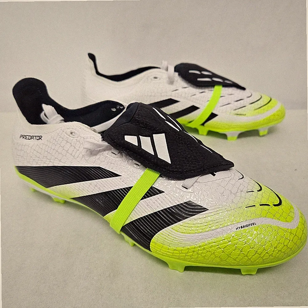 Adidas Predator League FT FG/MG Soccer Cleats JI1111 White Yellow Men Size 8