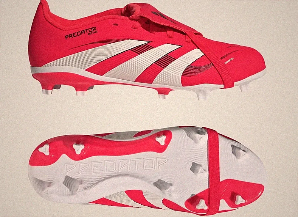 Adidas Predator League FT FG Soccer Cleats Shoes Red ID3830 Youth Size 5