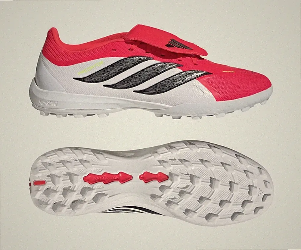 Adidas Predator League FT TF Turf Soccer Cleats Shoes Red JR7873 Mens Size 7.5