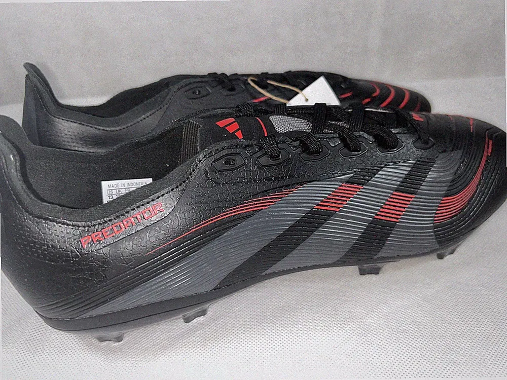 Adidas Predator League ID1328 Men's Black Firm/Multi Soccer Cleats 13 Men’s