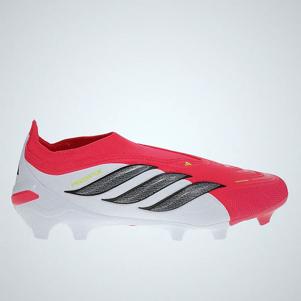 adidas Predator League Laceless Firm Ground Soccer Cleats Mens Red, White Sneake