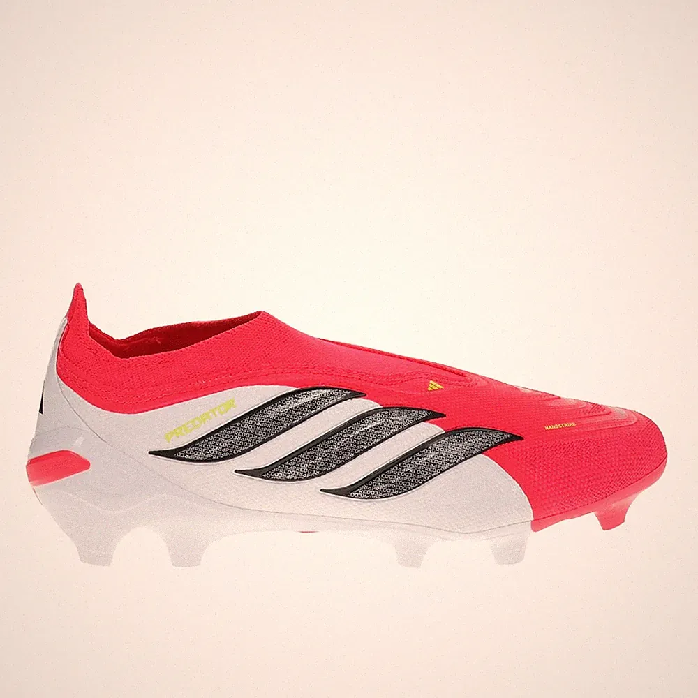 adidas Predator League Laceless Firm Ground Soccer Cleats Mens Red, White Sneake