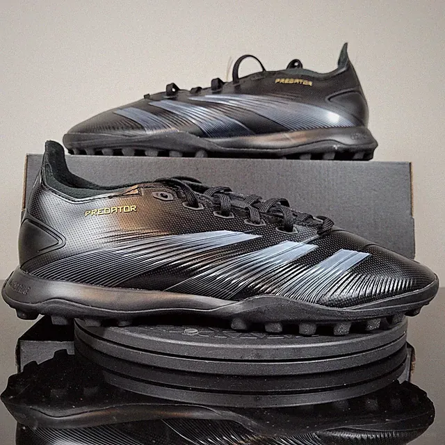 Adidas Predator League TF Low Turf Soccer Cleats Shoes Black IF6377 Men's Sz 10