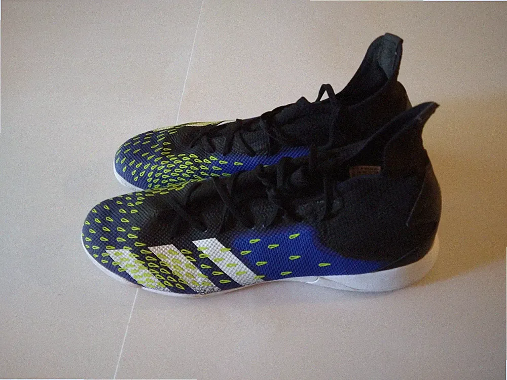 Adidas Predator Men 12 Blue Black Green Turf Soccer Cleats Indoor Shoes