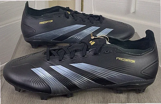 Adidas Predator Pro FG Black/Gold/Carbon Soccer Cleats IF6347 - Men’s 11.5 - NWT