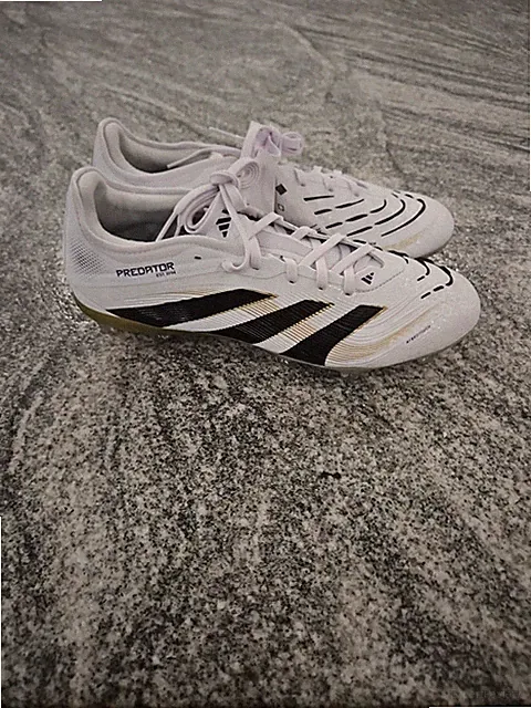 adidas Predator Pro FG Soccer Boots Mens 10 White Black Gold JI1194 NEW