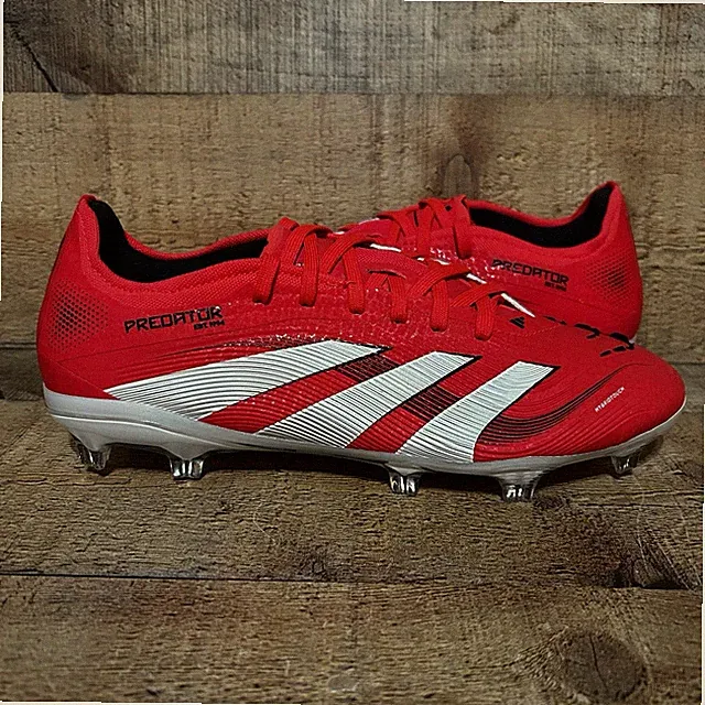 Adidas Predator Pro FG Soccer Cleats Men's Size 7 Womens Size 8 Red ID3856 NEW