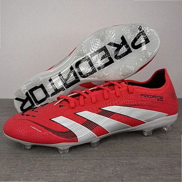 Adidas Predator Pro FG Soccer Cleats - Red/White - ID3856 Men's Size 12