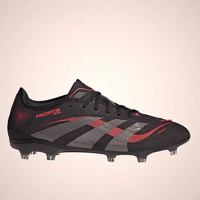 adidas Predator Pro Firm Ground Soccer Cleats Mens Black, Grey Sneakers Athletic