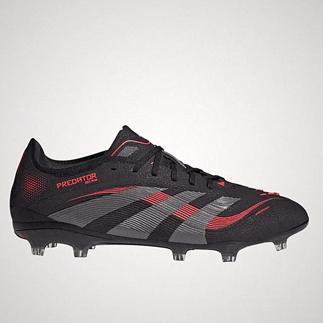 adidas Predator Pro Firm Ground Soccer Cleats Mens Black, Grey Sneakers Athletic