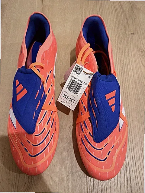 adidas Predator Pro Firm Ground Soccer Cleats Mens Blue, Pink Men 13.5/Wmn 14.5