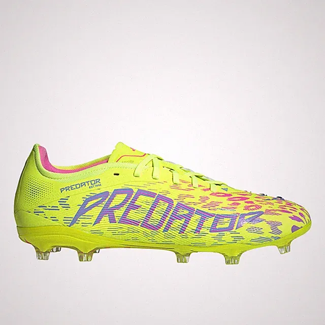 adidas Predator Pro Firm Ground Soccer Cleats Mens Yellow Sneakers Athletic Shoe