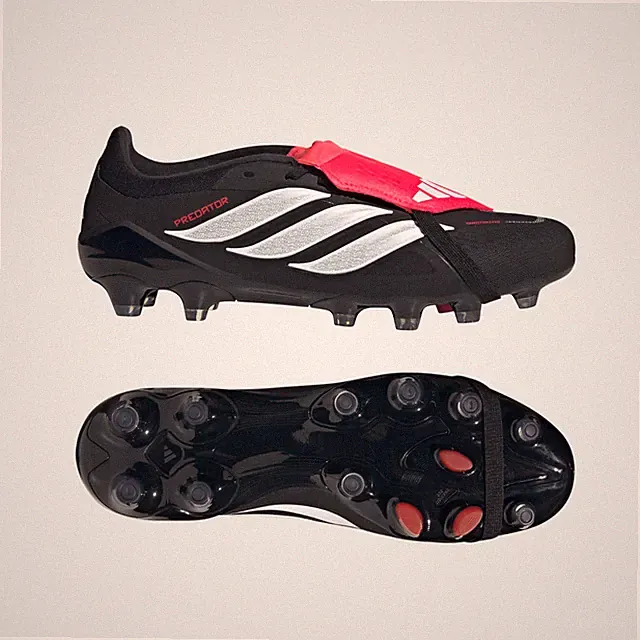 adidas PREDATOR PRO Fold-Over Tongue Hard Ground Football KI8756 Black White Red
