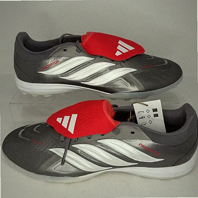 Adidas Predator Pro Fold-Over Tongue Turf Soccer Grey Red Mens Size 11.5 JR7864