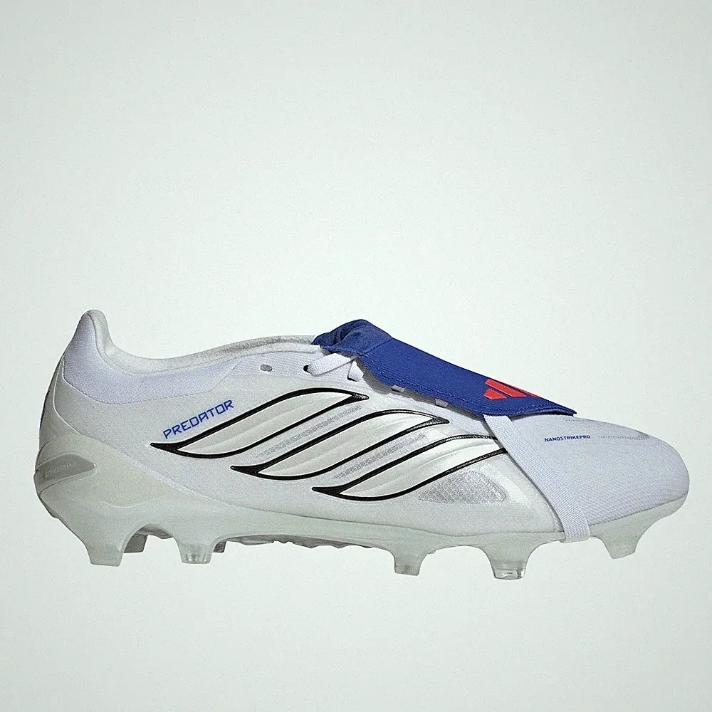 adidas Predator Pro FoldOver Tongue Firm Ground Soccer Cleats Mens Blue, Silver