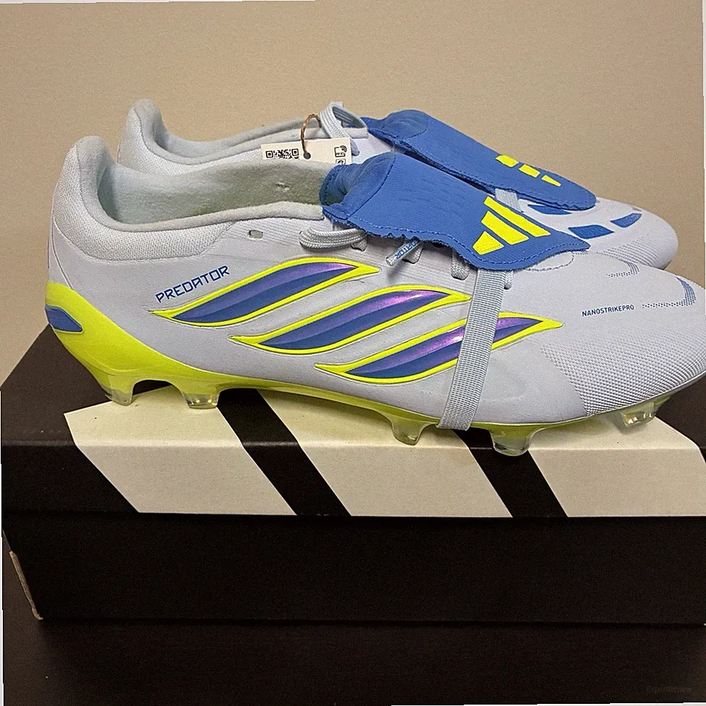 adidas Predator Pro FoldOver Tongue Firm Ground Soccer Cleats Unisex Blue Yellow