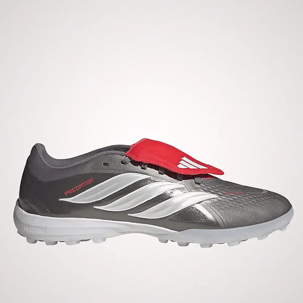 adidas Predator Pro FoldOver Tongue Turf Soccer Cleats Mens Grey, Red Sneakers A