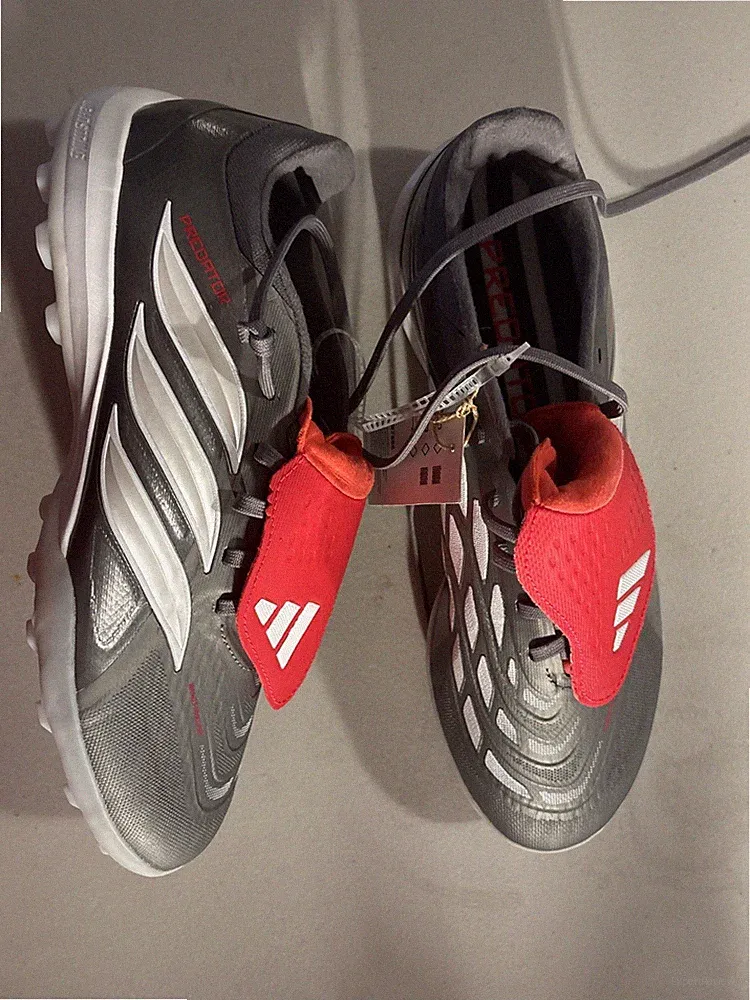 Adidas Predator Pro FT TF Turf Soccer Cleats Men's Size 10 Gray/Red New