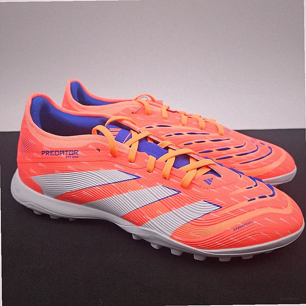 Adidas Predator Pro TF Turf Soccer Cleats Solar Orange White IG7725 Mens 9 New