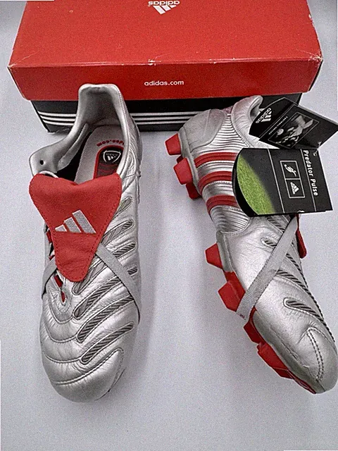 Adidas Predator Pulse David Beckham Silver Retro Rare Football Boots - Size 11US