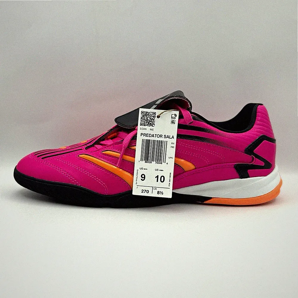 adidas Predator Sala Indoor Soccer Shoes Shock Pink/Lucid Orange