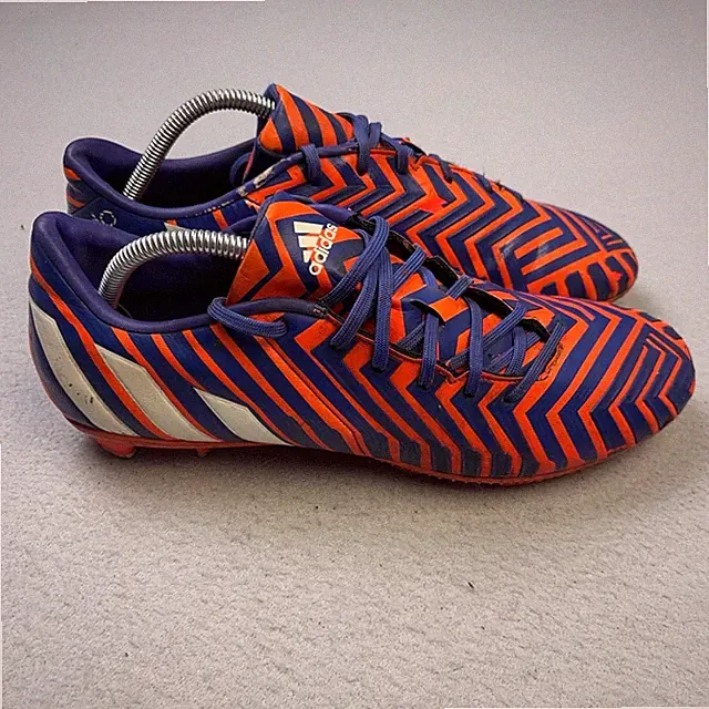 Adidas Predator Shoes Mens Size 11 Orange Blue Striped Soccer Cleats B35472